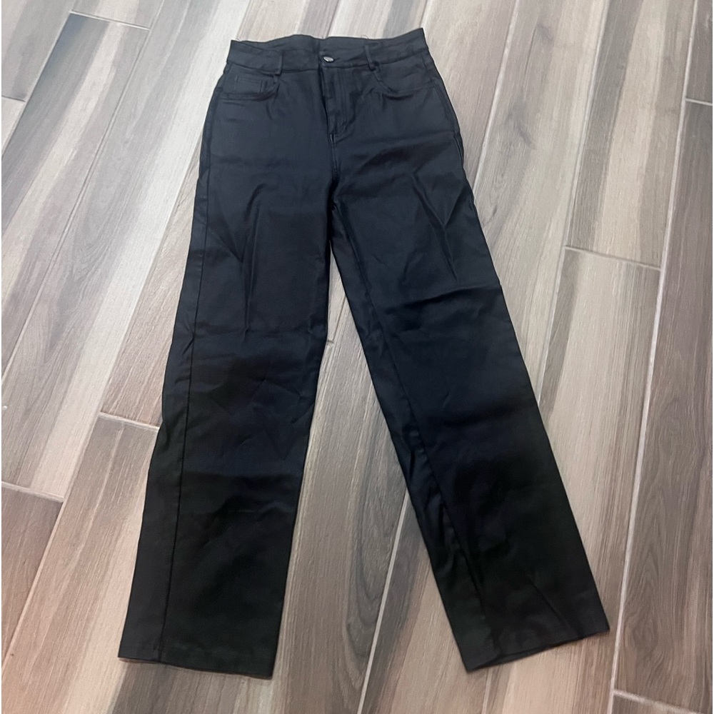 Pleather black pants